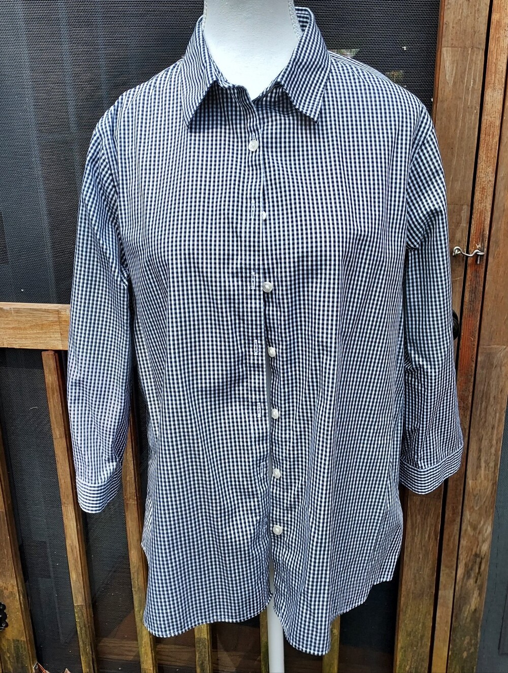 Lands' End Pima Cotton Gingham Shirt